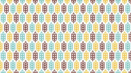 Fototapeta premium Oat pattern wallpaper. oat symbol. Wheat pattern. Rice pattern wallpaper.