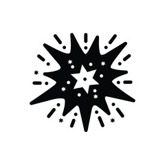 Black solid icon for boom