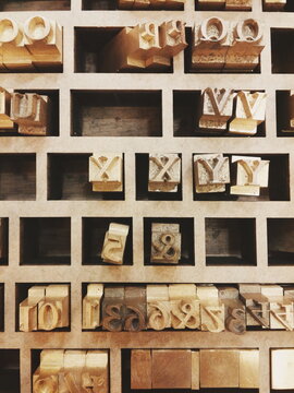letters for typesetting - vertical