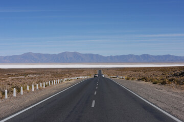 roads and landscapes of the Quebrada de Humahuaca in jujuy - Argentina 