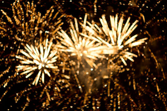 Gold Fireworks in Boston