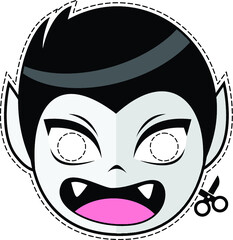 Halloween Paper Mask - Little Vampire