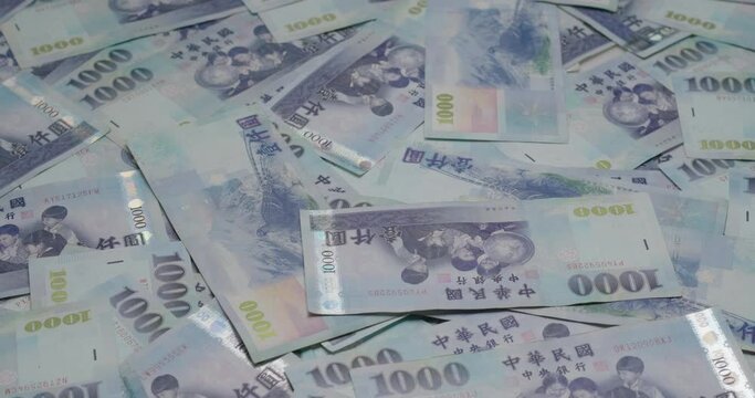 Stack of the New taiwan dollar