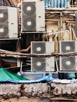 Air-Conditioning Units on Shabby Hong Kong Building