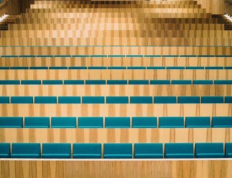 Auditorium with green seats