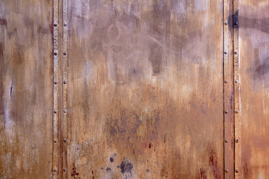 Rusty metal door background