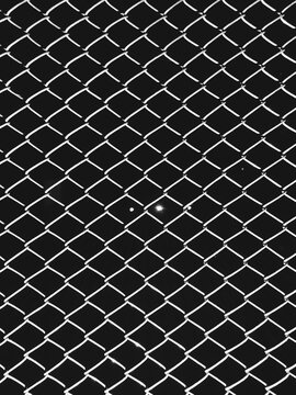 Background of a chain link at night.