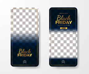 golden luxury black friday social media sale promotion banner template