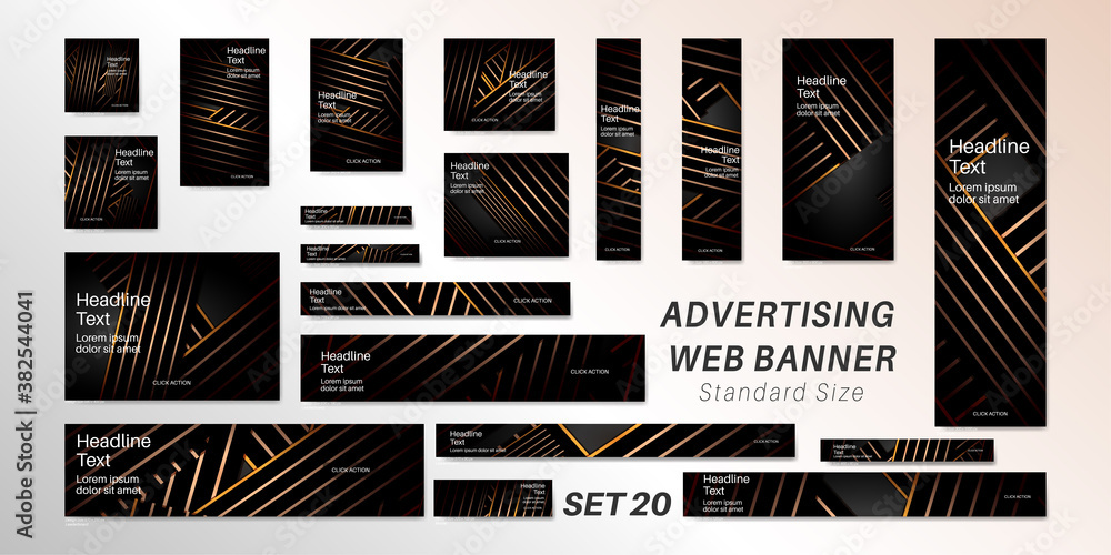 Canvas Prints vector background advertising banner with standard size. graphic design templates