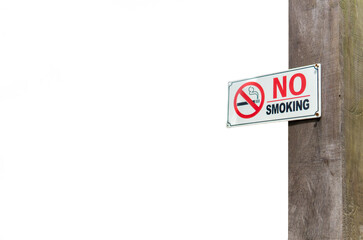 No smoking sign in white background.
