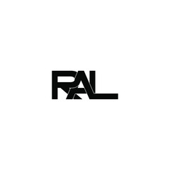 ral letter original monogram logo design