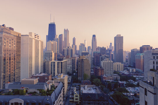 Chicago, Illinois at Twilight