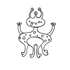 Vector Cute cartoon monster for halloween