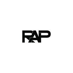 Obraz premium rap letter original monogram logo design