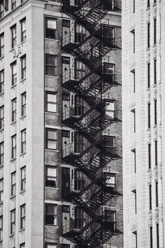 Close up of Buildings Overlapping in Chicago, Illinois