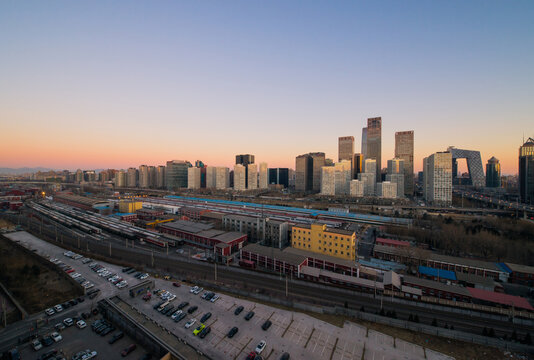 The landscape of Beijing at sunrise