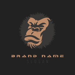 Gorilla logo illustration design template
