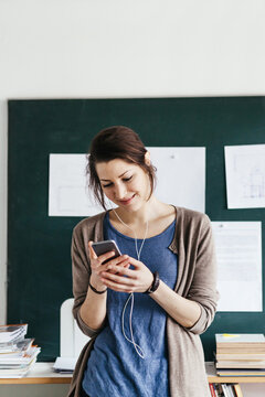 Young Woman Listening To Music