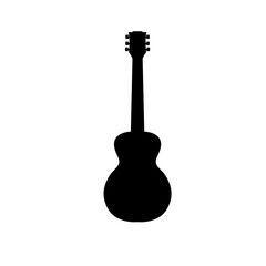Fototapeta premium Grey Guitar icon isolated on white background. Acoustic guitar.