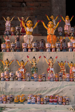 ndian souvenirs of deities in the market