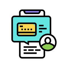 internet credit card color icon vector. internet credit card sign. isolated symbol illustration