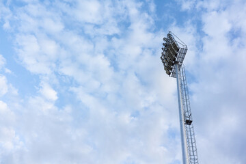 Light at stadium Sports lighting in blue sky