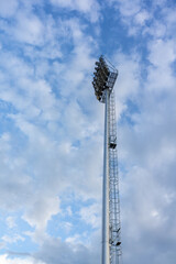Light at stadium Sports lighting in blue sky