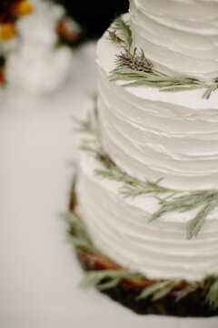Wedding Cake with Sage