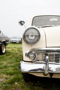 Detail of a retro car