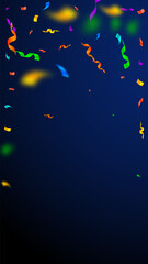 Naklejka premium Streamers and confetti. Colorful streamers tinsel 