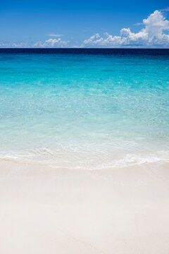 Palette with shades of blue of the sea