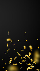 Streamers and confetti. Gold streamers tinsel and 