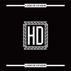 Obraz premium H D collection of initial logo designs with luxurious frame elements