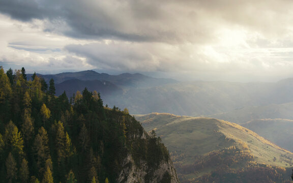 Mountain meadow after storm