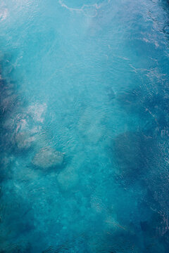 Clear blue water