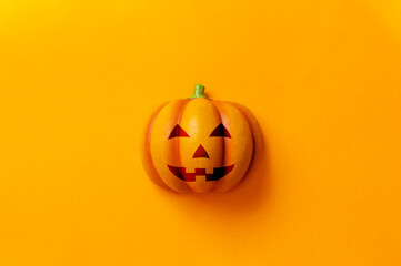 Bright halloween pumpkin. Backgrounds, posters, greeting cards, etc.　明るいデザインのハロウィンのカボチャ。背景、ポスター、グリーティングカードなど