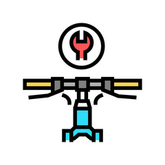 bicycle handlebar install color icon vector. bicycle handlebar install sign. isolated symbol illustration