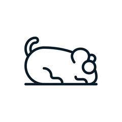 Rat outline icons. Vector illustration. Editable stroke. Isolated icon suitable for web, infographics, interface and apps.