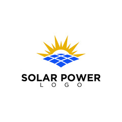 logo concept for solar energy or solar power company 