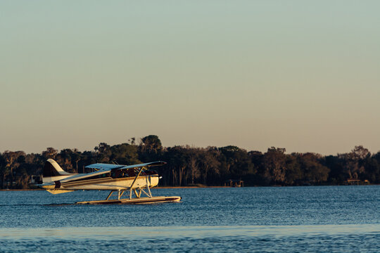 Floatplane floating on water