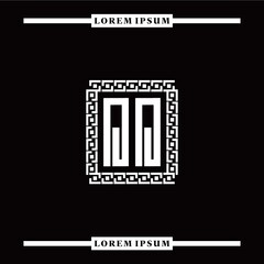 Q Q collection of initial logo designs with luxurious frame elements