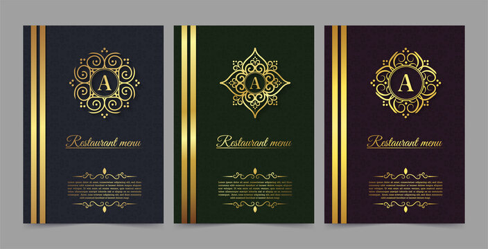 Menu restaurant luxury gift voucher design template