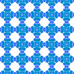 Green geometric chevron watercolor border. Blue 