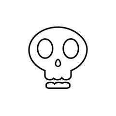 Quirky cartoon skull, halloween theme