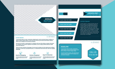 Simple Modern Annual Report Layout. Annual Report, Modern Style Magazine, Poster, Vector EPS 10, Poster, Flyer, Modern Flyer.
