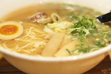 ラーメンのアップ