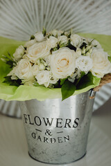 Bouquet de roses pour la mariée