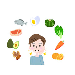 肌に良い食べ物と男性