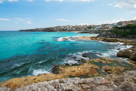 ocean along Bondi to Coogee walk in Sydney