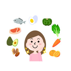 肌に良い食べ物と女性